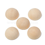Unfinished Natural Wood Cabochons, Undyed, Half Round/Dome, Old Lace, 15x8mm(WOOD-R269-G)