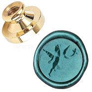 Wax Seal Brass Stamp Head, for Wax Seal Stamp, Angel Pattern, 25x14.5mm(AJEW-WH0205-007)