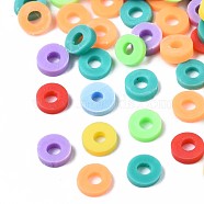 Handmade Polymer Clay Beads, Heishi Beads, Disc/Flat Round, Mixed Color, 4x0.5~1.5mm, Hole: 1.5mm, about 66600pcs/1000g(CLAY-N011-40-19)