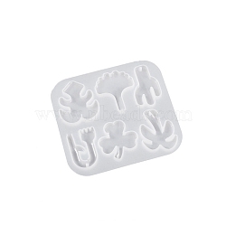 DIY Food Grade Silicone Pendant Molds, Resin Casting Molds, for UV Resin, Epoxy Resin Jewelry Making, Leaf, 106x114x7mm(PW-WG12477-03)