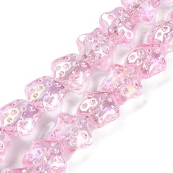 Baking Paint Glass Beads Strands, Star, 14.5x15x9mm, Hole: 1mm, about 45pcs/strand, 24.02''(61cm)(DGLA-M002-03A-01)