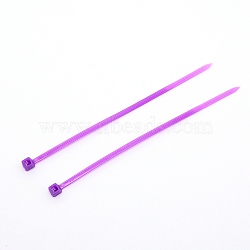 Plastic Cable Ties, Tie Wraps, Zip Ties, Purple, 100x4.5x3.5mm, 100pcs/bag(KY-CJC0004-01A)