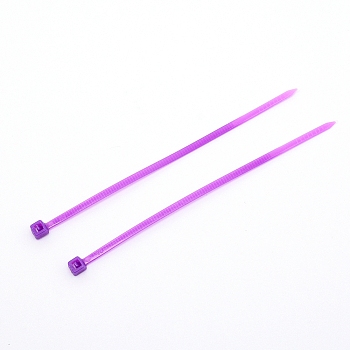 Plastic Cable Ties, Tie Wraps, Zip Ties, Purple, 100x4.5x3.5mm, 100pcs/bag
