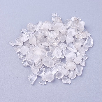Natural Quartz Crystal Beads, Rock Crystal Beads, Undrilled/No Hole, Chips, 4~15x3~6x1~5mm, about 100g/bag