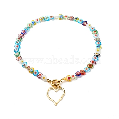 Ожерелье с подвеской из сплава сердца для девочек-подростков(NJEW-JN03707)-2