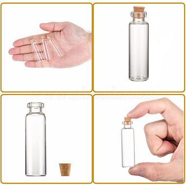 Verre bouteille en verre jar pour les contenants de perles(CON-E008-60x16mm)-4