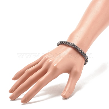 Armband aus Glassamenperlen mit Magnetverschlüssen aus Messing(BJEW-JB07801-01)-3