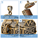 6Pcs Carved Cuboid Rack Plating Brass Prayer Box Pendants(KK-FH0006-70)-5