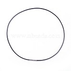 Waxed Polyester Cord Necklace Making, with 304 Stainless Steel Clasps, Black, 18.11 inch(46cm), 2mm(MAK-I011-05-A-01)