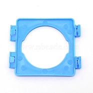 Square Plastic Hamster Tunnel Cage External Pipe Interface Fitting, for Hamster Toy Supplies, Deep Sky Blue, 77.5x92x8.5mm(DIY-WH0182-42C)