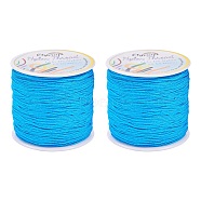 Nylon Thread, Deep Sky Blue, 1mm, about 80m/roll(NWIR-OC0001-03-06)