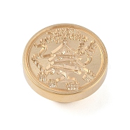 Christmas Series Wax Seal Brass Stamp Head, for Wax Seal Stamp, Golden, Christmas Tree, 25x15mm, Inner Diameter: 7mm(AJEW-Z031-04G-03)