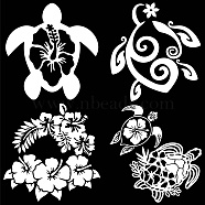 4Pcs 4 Styles PET Waterproof Self-adhesive Car Stickers, Reflective Decals for Car, Motorcycle Decoration, Turtle, 200x200mm, 1pc/style(DIY-WH0308-225A-024)