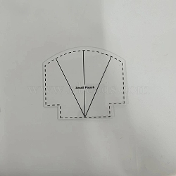 Acrylic Scallops Zip Pouch bag Template, DIY Storage Bag Sewing Tools Molds, Clear, 15.24x17.3cm(PW22080499692)