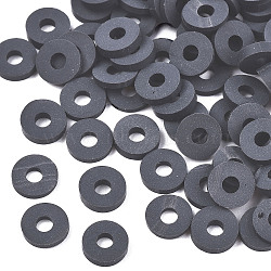 Handmade Polymer Clay Beads, for DIY Jewelry Crafts Supplies, Disc/Flat Round, Heishi Beads, Gray, 8x1mm, Hole: 2mm, about 650pcs/50g(X-CLAY-Q251-8.0mm-39)