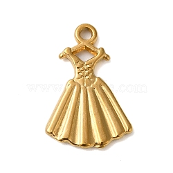 Ion Plating(IP) 304 Stainless Steel Pendants, Dress Charms, Real 18K Gold Plated, 20x13x2mm, Hole: 1.6mm(STAS-N103-47G)