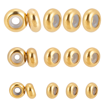 30Pcs 3 Style Bead Sets, Including 202 Stainless Steel Stopper Beads, Golden & Stainless Steel Color, 10pcs/style
