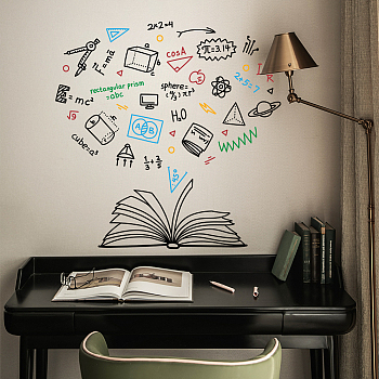 PVC Wall Stickers, for Wall Decoration, Book, 800x390mm