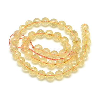 Chapelets de perles de citrine naturelle(X-G-S150-09-8mm)-2