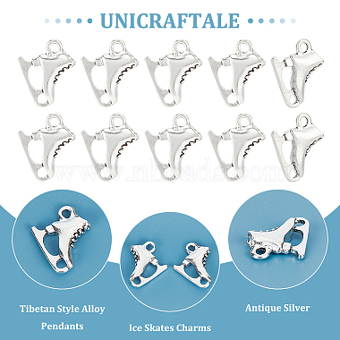 Pendentifs en alliage de style tibétain unicraftale 30pcs(TIBEP-UN0001-02)-5