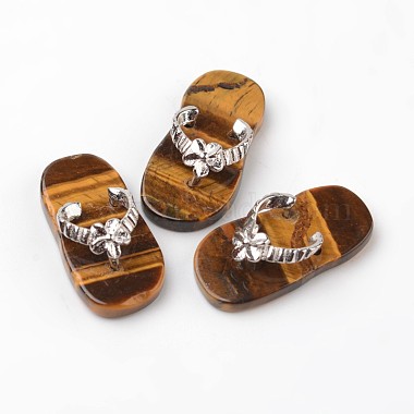 Slippers Natural & Synthetic Mixed Stone Pendants(G-L455-C)-2