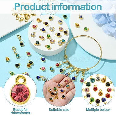 DIY Birthstone Charm Bangle & Pendant Decoration Making Kits(DIY-YW0008-95)-3