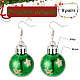 ANATTASOUL 8 Pairs 8 Style Christmas Themed Resin Round Ball Dangle Earrings(EJEW-AN0002-34)-3