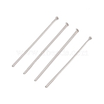 304 Stainless Steel Flat Head Pins, Stainless Steel Color, 25x0.5mm, Head: 1mm(STAS-Z089-03P-03)