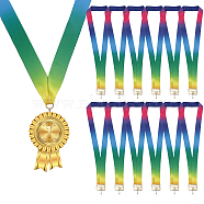 12Pcs 2 Style Polyester Medal Straps, Award Neck Ribbons, Medal Lanyards, with Alloy Clasps, Colorful, 445~475mm, 6pcs/style(AJEW-FG0002-74)