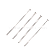 304 Stainless Steel Flat Head Pins, Stainless Steel Color, 25x0.5mm, Head: 1mm(STAS-Z089-03P-03)