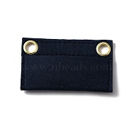 Wool Felt Purse Organizer Insert, with Iron Grommets, Mini Handbag Shaper Premium Felt, Bag Accessories, Rectangle, Prussian Blue, 9.3x5.5x0.3cm, Hole: 10mm(FIND-WH0111-161A-02)