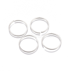 Tarnish Resistant 304 Stainless Steel Jump Rings, Open Jump Rings, Round Ring, Stainless Steel Color, 18 Gauge, 20x1mm, Inner Diameter: 18mm(X-STAS-G225-13P-01)