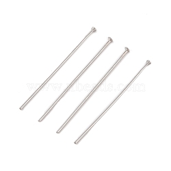 304 Stainless Steel Flat Head Pins, Stainless Steel Color, 25x0.5mm, Head: 1mm(STAS-Z089-03P-03)