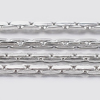 304 Stainless Steel Cardano Chains, with Spool, Soldered, Stainless Steel Color, 0.8x0.8mm, about 32.8 Feet(10m)/roll
