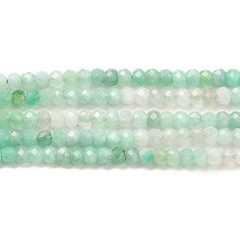 Natural Emerald Quartz Beads Strands, Rondelle, Faceted, Grade AA, 3x2mm, Hole: 0.6mm, about 175pcs/strand, 15.35''(39cm)