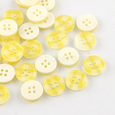 Yellow Plastic Button