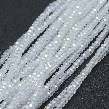 3mm Clear AB Rondelle Glass Beads