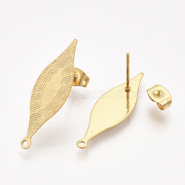 Golden Stainless Steel Stud Earrings