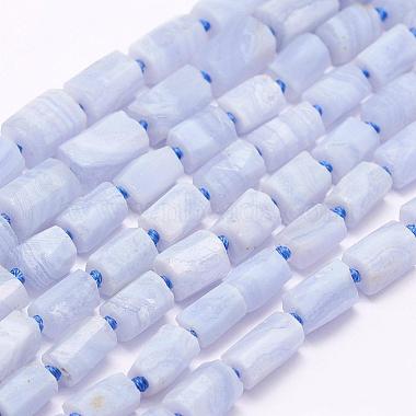 8mm BlueViolet Column Blue Lace Agate Beads