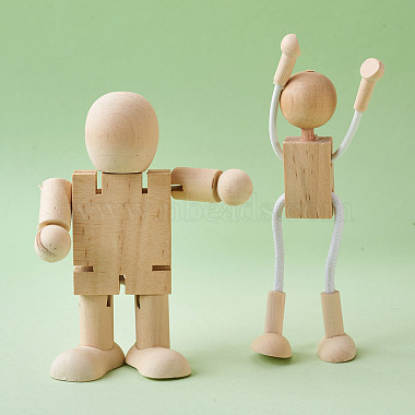 Unfinished Blank Wooden Robot Toys(AJEW-TA0001-03)-5