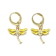 Dragonfly Real 18K Gold Plated Brass Dangle Leverback Earrings(EJEW-L268-011G-04)-1