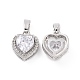 Brass Micro Pave Clear Cubic Zirconia Charms(KK-E068-VC432)-1