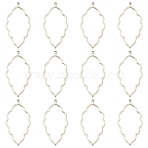 20Pcs Tibetan Style Alloy Open Back Bezel Big Pendants, For DIY UV Resin, Epoxy Resin, Pressed Flower Jewelry, Cadmium Free & Lead Free, Leaf, Antique Silver, 65x34.5x2.5mm, Hole: 2mm(FIND-YW0010-01)