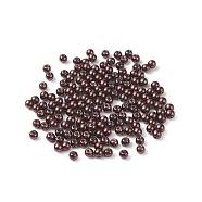 (Defective Closeout Sale: Adhesion) Glass Pearl Beads, Pearlized, Round, Coconut Brown, 4~4.2mm, Hole: 1mm, about 5300pcs/500g(HY-XCP0001-11)