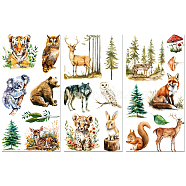 3 Sheets 3 Styles PVC Waterproof Decorative Stickers, Self Adhesive Decals for Furniture Decoration, Animals, 300x150mm, 1 sheet/style(DIY-WH0404-070)