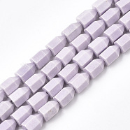 Natural Agate Beads Strands, Dyed, Arrows, Lilac, 8x5.5x5.5mm, Hole: 1mm, about 49pcs/strand, 15.7 inch(G-S286-12C)