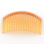 Hair Accessories Plastic Hair Comb Findings, Sandy Brown, 50.5~51x82.5~83x4mm(OHAR-S185-04)