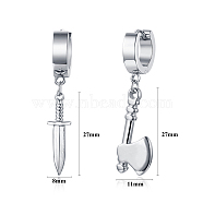 Stainless Steel Sword Axe Pendant Set for Women, Perfect for Daily Wear(MV2070-2)