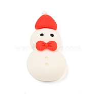 Christmas Theme Opaque Resin Decoden Cabochons, Snowman, 29.5x16x8.5mm(CRES-B022-06O)