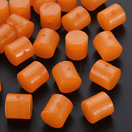 Imitation Jelly Acrylic Beads, Column, Dark Orange, 14.5x14.5mm, Hole: 1.8mm, about 200pcs/500g(MACR-S373-88-E05)